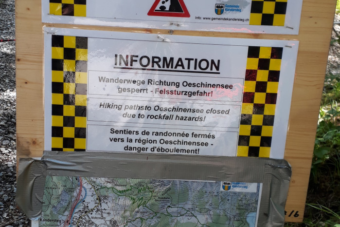 Kandersteg-Ogifels gesperrt